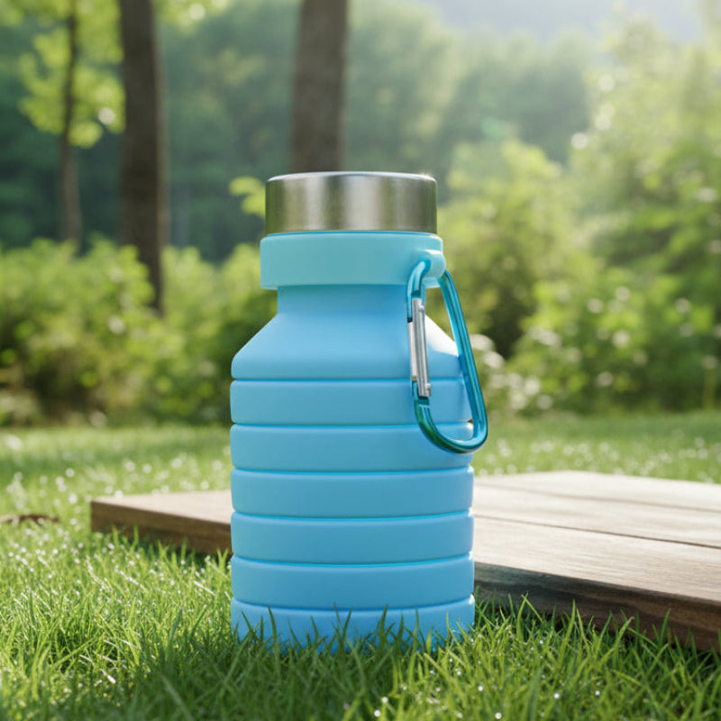 Botella de Agua de Silicona Plegable 550ml