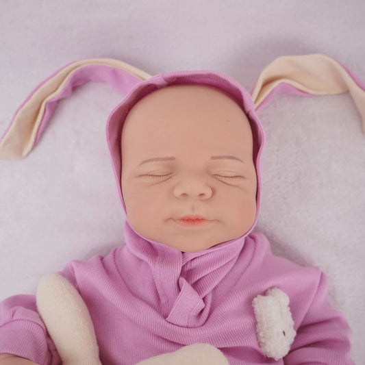 Funcuddle NO.18 Doll, 18.9-Inch Baby Girl Doll,Rebirth Doll Sleeping,Full Silicone Reborn Baby Dolls,Dolls & Accessories,Dolls for Girls 3-12,Birthday Doll