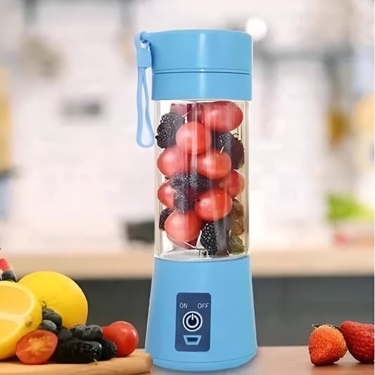 Batidora portátil 380ml con cable de carga USB universal, compatible con power bank y adaptador