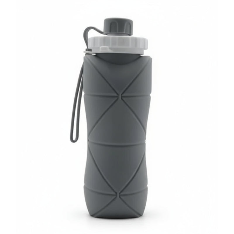 Botella de Agua Deportiva de Silicona Espesada y Plegable 600ML