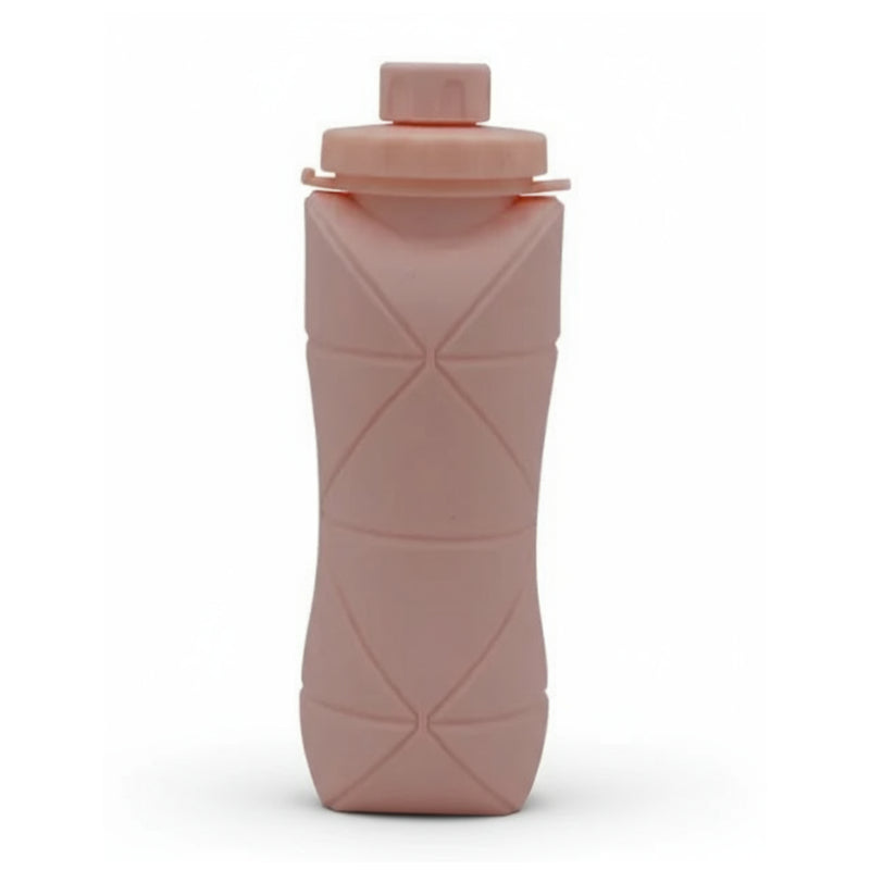 Botella de Agua Deportiva de Silicona Espesada y Plegable 600ML