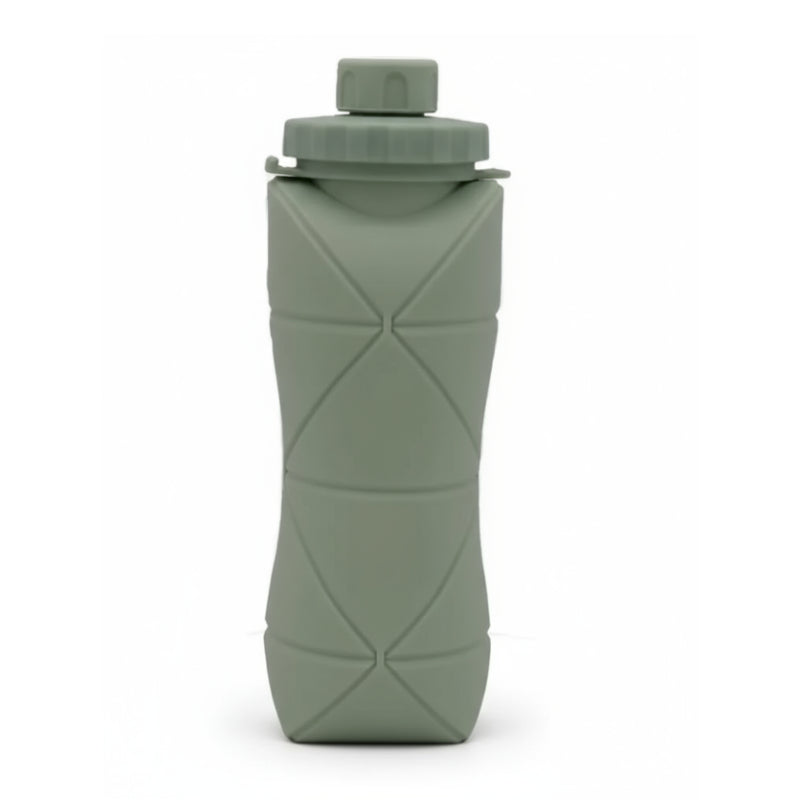 Botella de Agua Deportiva de Silicona Espesada y Plegable 600ML