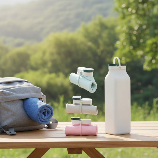 Botella de Agua Plegable Retráctil de Gran Capacidad