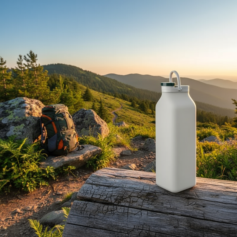 Botella de Agua Plegable Retráctil de Gran Capacidad