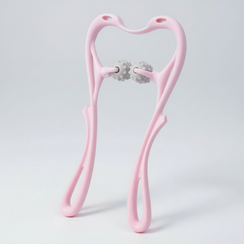 Masajeador Cervical 6 Rodillos Manual 360° - Alivio Cuello Hombros Espalda