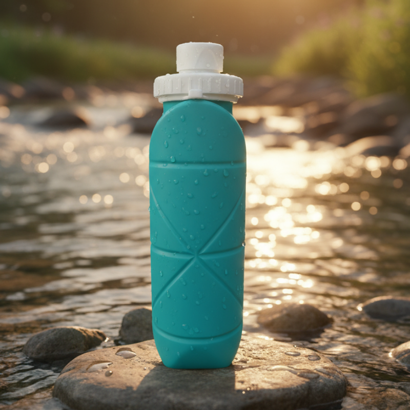 Botella de Agua Plegable Ligera 600ML