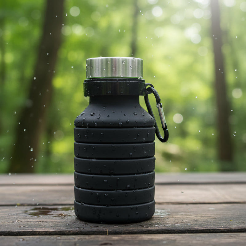Botella de Agua de Silicona Plegable 550ml