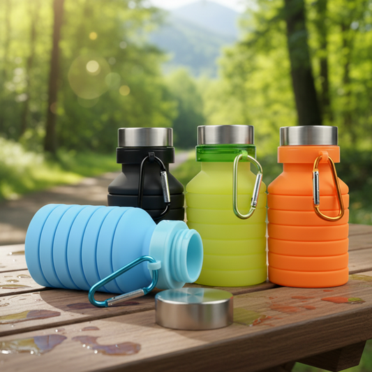 Botella de Agua de Silicona Plegable 550ml