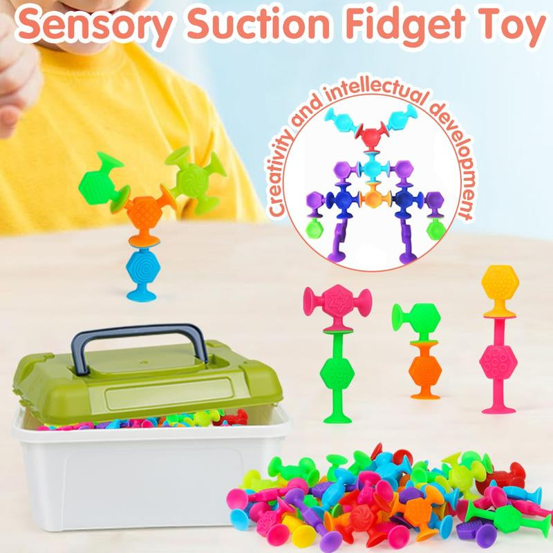 Texture Suction Cup Toys Set, Stress Relief & Learning Toy for Kids Aged 3-6 Years, Portable Travel Educational Gift