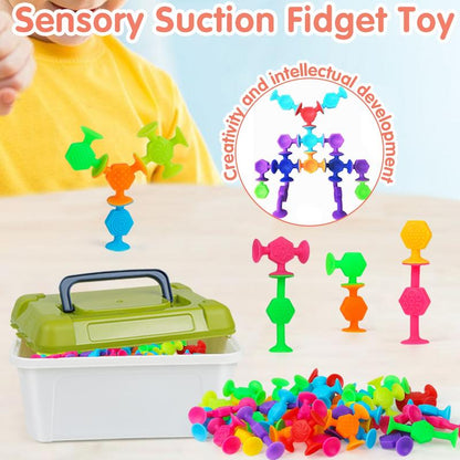Texture Suction Cup Toys Set, Stress Relief & Learning Toy for Kids Aged 3-6 Years, Portable Travel Educational Gift