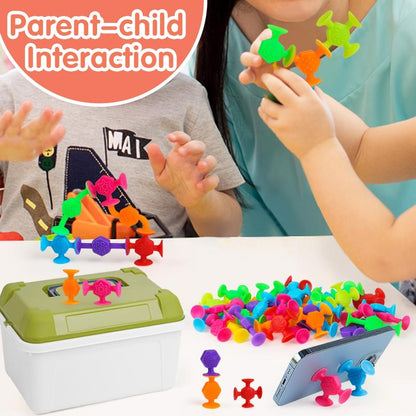 Texture Suction Cup Toys Set, Stress Relief & Learning Toy for Kids Aged 3-6 Years, Portable Travel Educational Gift