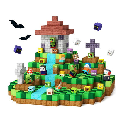 Gobidex 100-500Pcs STEM Game-Based Zomblock Novelty Magnetic Building Blocks Toys in Gift Package for Kids Ages 3-12