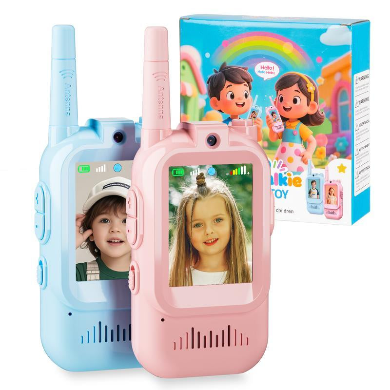 【Fabeto】Kids Video Walkie Talkies Toys - 2 Pack with Long Range Communication & Built-In Camera for Boys and Girls, Perfect for Outdoor Play, Ages 3-12 Kids Long Range Walkie Talkies