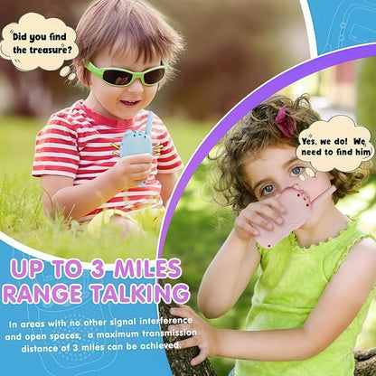 【Fabeto】Kids Video Walkie Talkies Toys - 2 Pack with Long Range Communication & Built-In Camera for Boys and Girls, Perfect for Outdoor Play, Ages 3-12 Kids Long Range Walkie Talkies