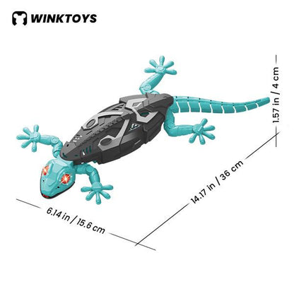 [34]Wall Crawler Gecko, Winktoys Remote Control Toy, Electric Lizard Toy with LED Glowing Eyes, 360° Spin, Animal Toy, Fun Indoor Toy, Gift Idea, Party Toy, Cool Gifts, Family Fun