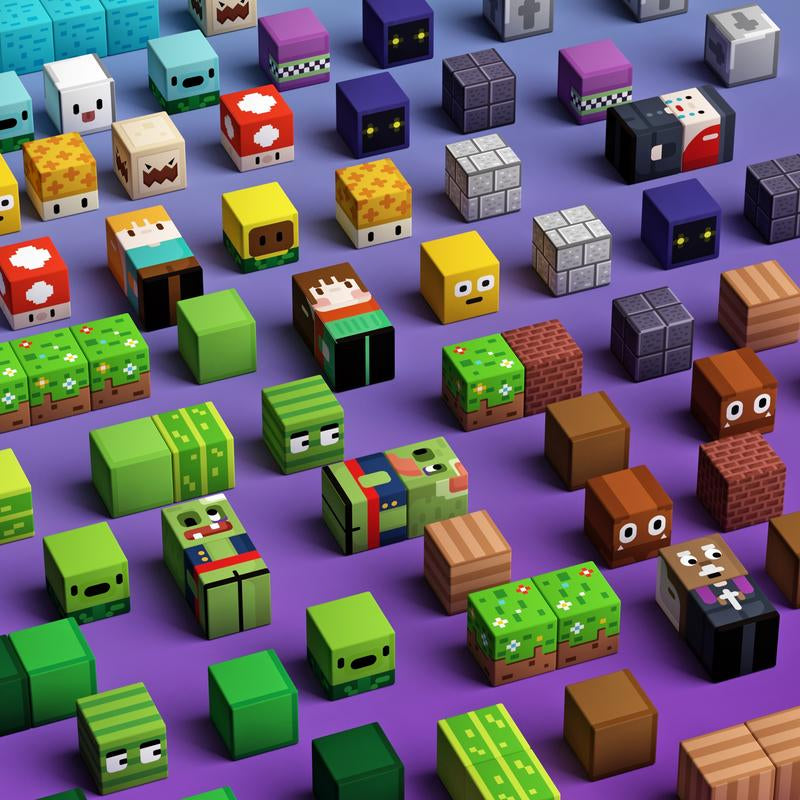 Gobidex 100-500Pcs STEM Game-Based Zomblock Novelty Magnetic Building Blocks Toys in Gift Package for Kids Ages 3-12