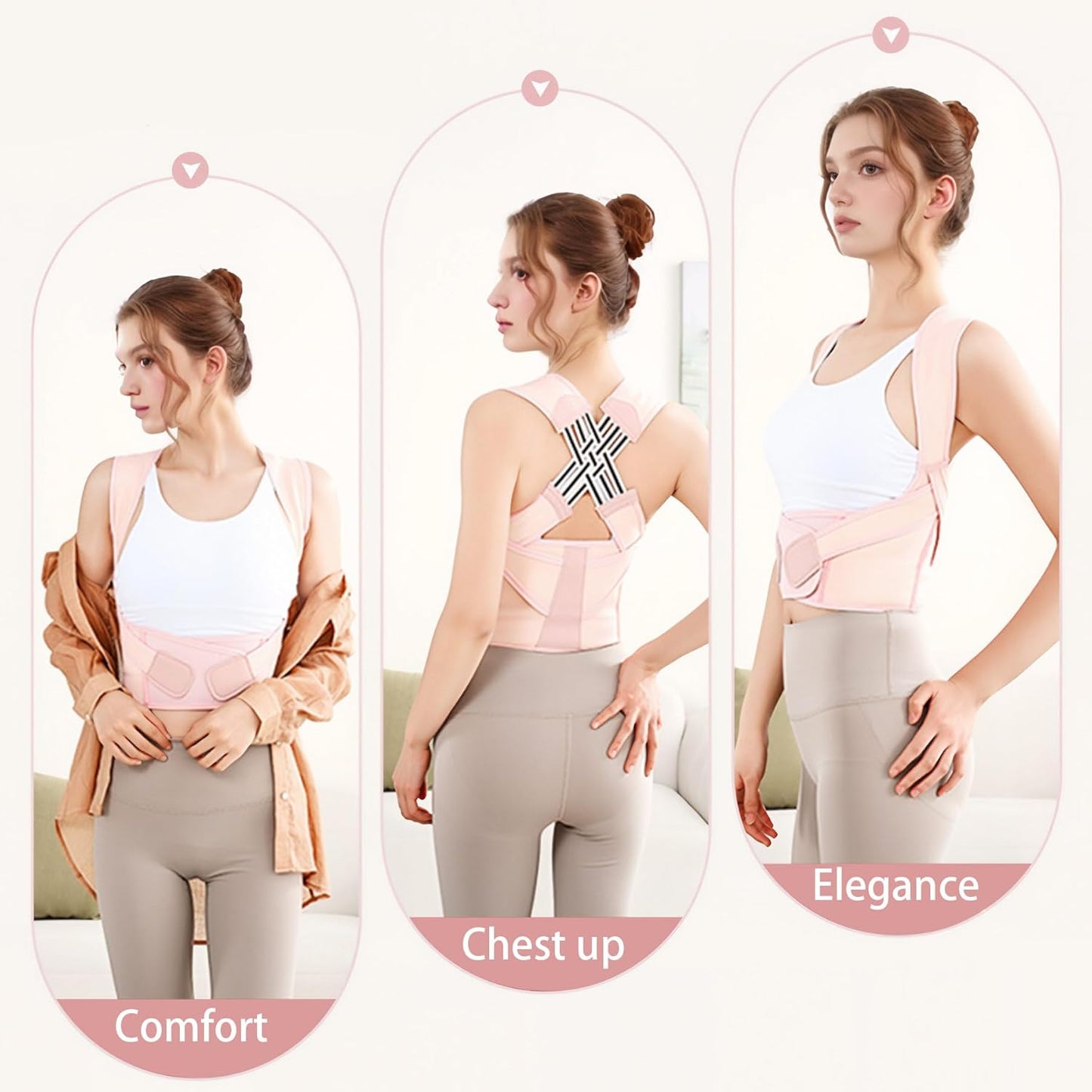 Corrector de Postura Invisible y Transpirable Ajustable