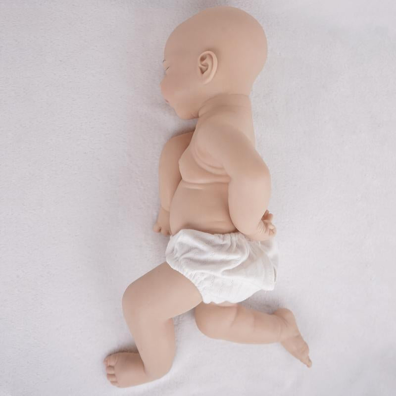 Funcuddle NO.18 Doll, 18.9-Inch Baby Girl Doll，Rebirth Doll Sleeping，Full Silicone Reborn Baby Dolls，Dolls & Accessories，Dolls for Girls 3-12，Birthday Doll