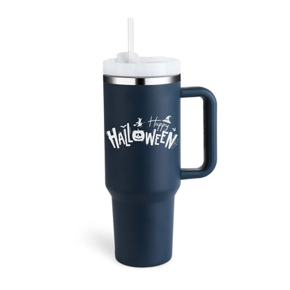 40 Oz Tumbler with Handle & Straw - Insulated Stainless Steel Travel Mug with Spill-Proof Lid