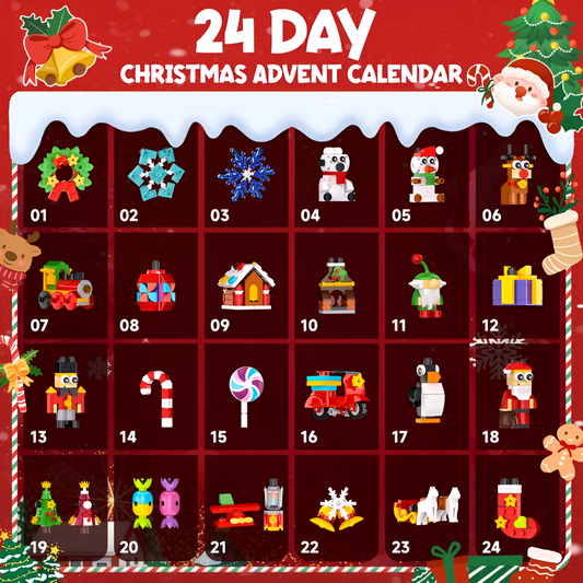 BUILDIFY 2025 Advent Calendar - 24 Days of Christmas with Lego Compatible Building Blocks