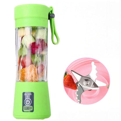 Batidora portátil 380ml con cable de carga USB universal, compatible con power bank y adaptador