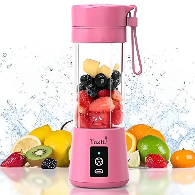 Batidora portátil 380ml con cable de carga USB universal, compatible con power bank y adaptador