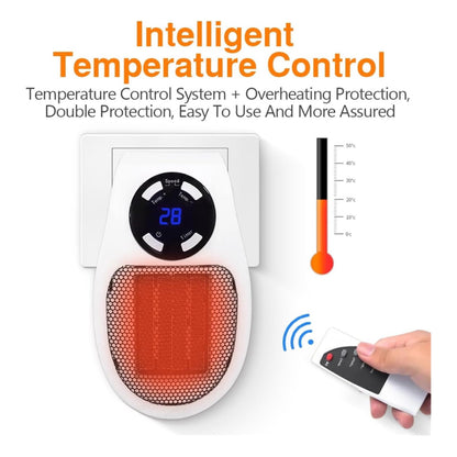 Calentador portátil enchufable 500W