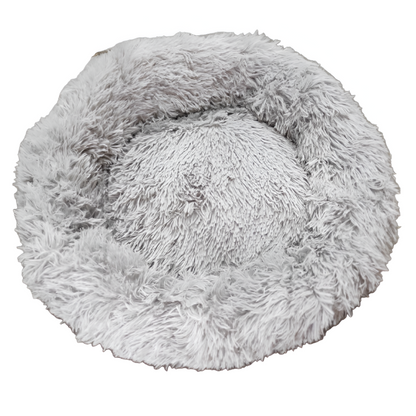 Cama para Perro Pequeña 50 cm - Gris Claro, Acolchada, Base Antideslizante