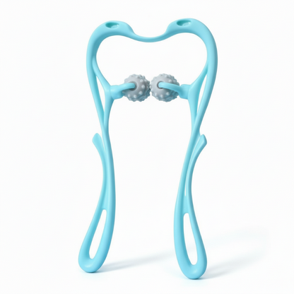 Masajeador Cervical 6 Rodillos Manual 360° - Alivio Cuello Hombros Espalda