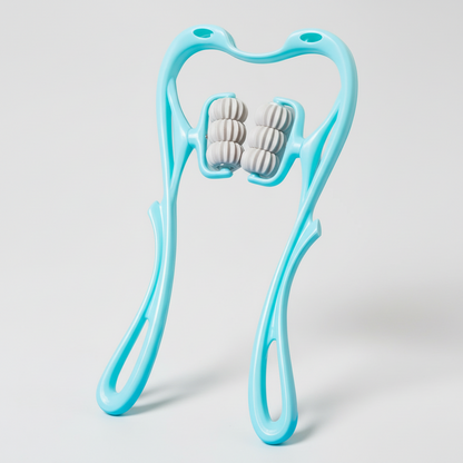 Masajeador Cervical 6 Rodillos Manual 360° - Alivio Cuello Hombros Espalda