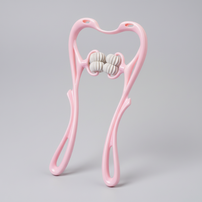 Masajeador Cervical 6 Rodillos Manual 360° - Alivio Cuello Hombros Espalda