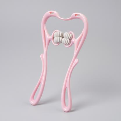 Masajeador Cervical 6 Rodillos Manual 360° - Alivio Cuello Hombros Espalda