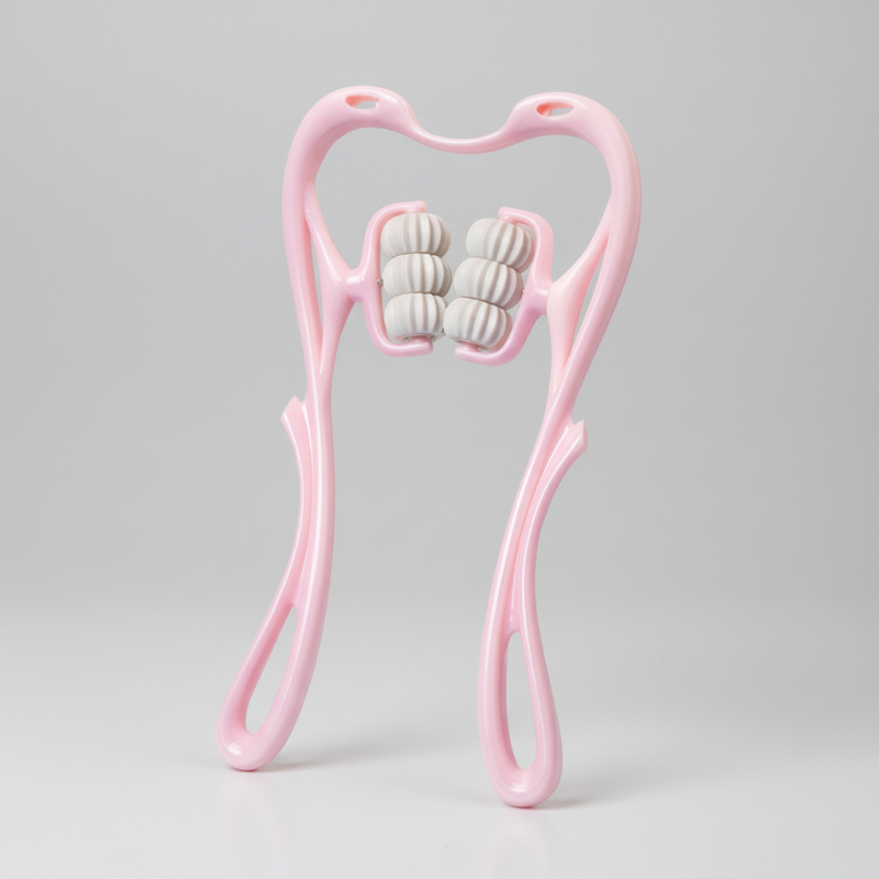 Masajeador Cervical 6 Rodillos Manual 360° - Alivio Cuello Hombros Espalda