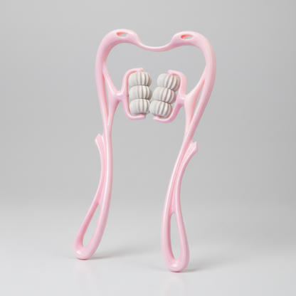 Masajeador Cervical 6 Rodillos Manual 360° - Alivio Cuello Hombros Espalda