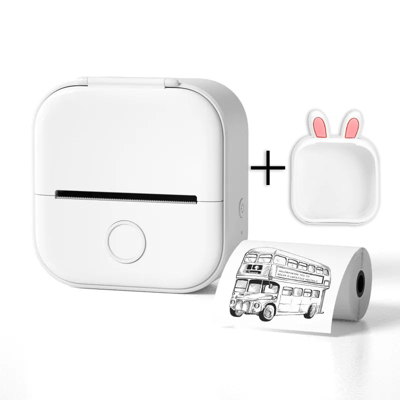 Portable Mini Thermal Label Printer - Bluetooth Photo Printer for Students, Home Labels & Price Tags