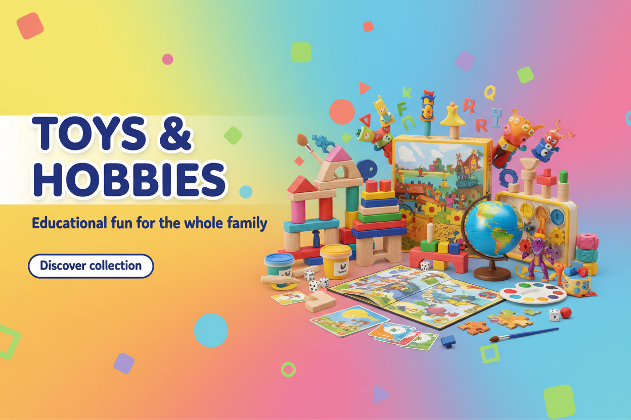 Banner Juguetes y Pasatiempos Inglés