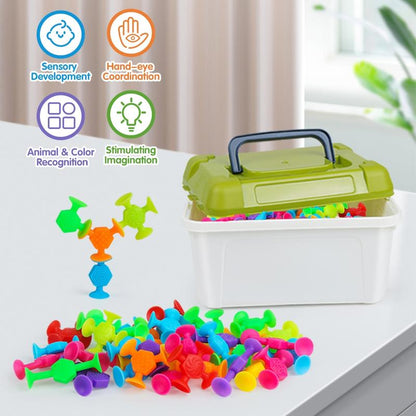 Texture Suction Cup Toys Set, Stress Relief & Learning Toy for Kids Aged 3-6 Years, Portable Travel Educational Gift