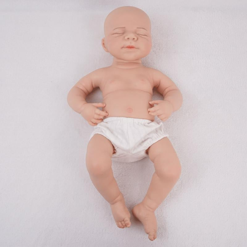 Funcuddle NO.18 Doll, 18.9-Inch Baby Girl Doll，Rebirth Doll Sleeping，Full Silicone Reborn Baby Dolls，Dolls & Accessories，Dolls for Girls 3-12，Birthday Doll
