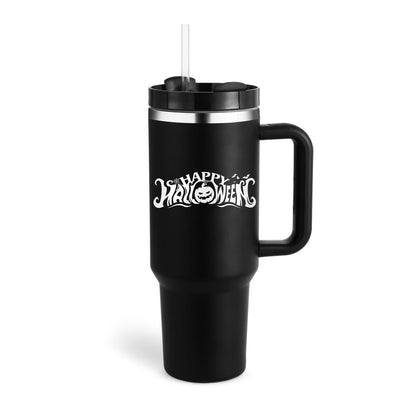 40 Oz Tumbler with Handle & Straw - Insulated Stainless Steel Travel Mug with Spill-Proof Lid