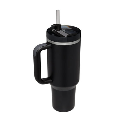 40 Oz Tumbler with Handle & Straw - Insulated Stainless Steel Travel Mug with Spill-Proof Lid