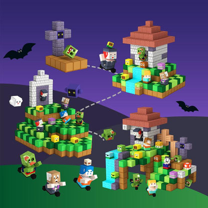 Gobidex 100-500Pcs STEM Game-Based Zomblock Novelty Magnetic Building Blocks Toys in Gift Package for Kids Ages 3-12